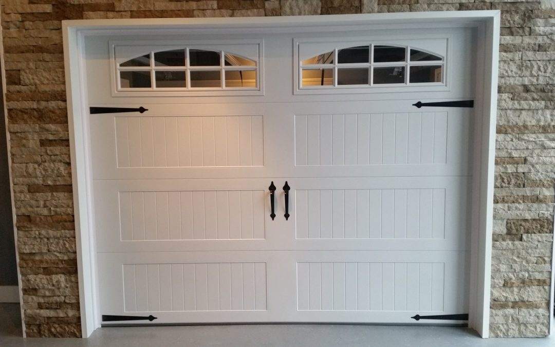 C.H.I. Stamped Carriage House Door with Cascade Windows